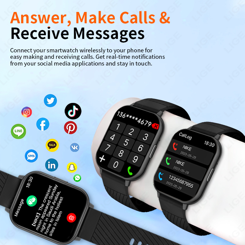LIGE 2026 New Smart Watch 1.83 - đánh giá và giá Smartwatch Custom
