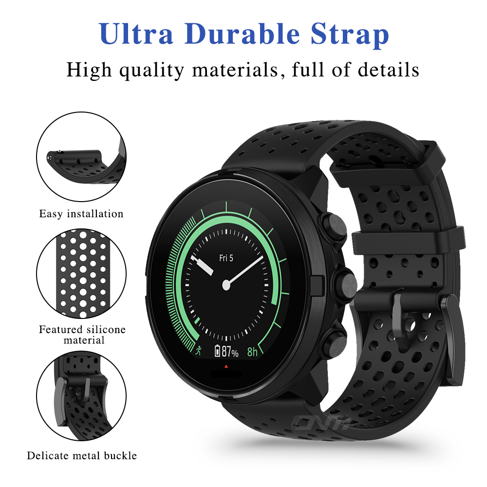 Silicone Bracelet for Suunto 7 - đánh giá và giá Fossil Smartwatch Accessories