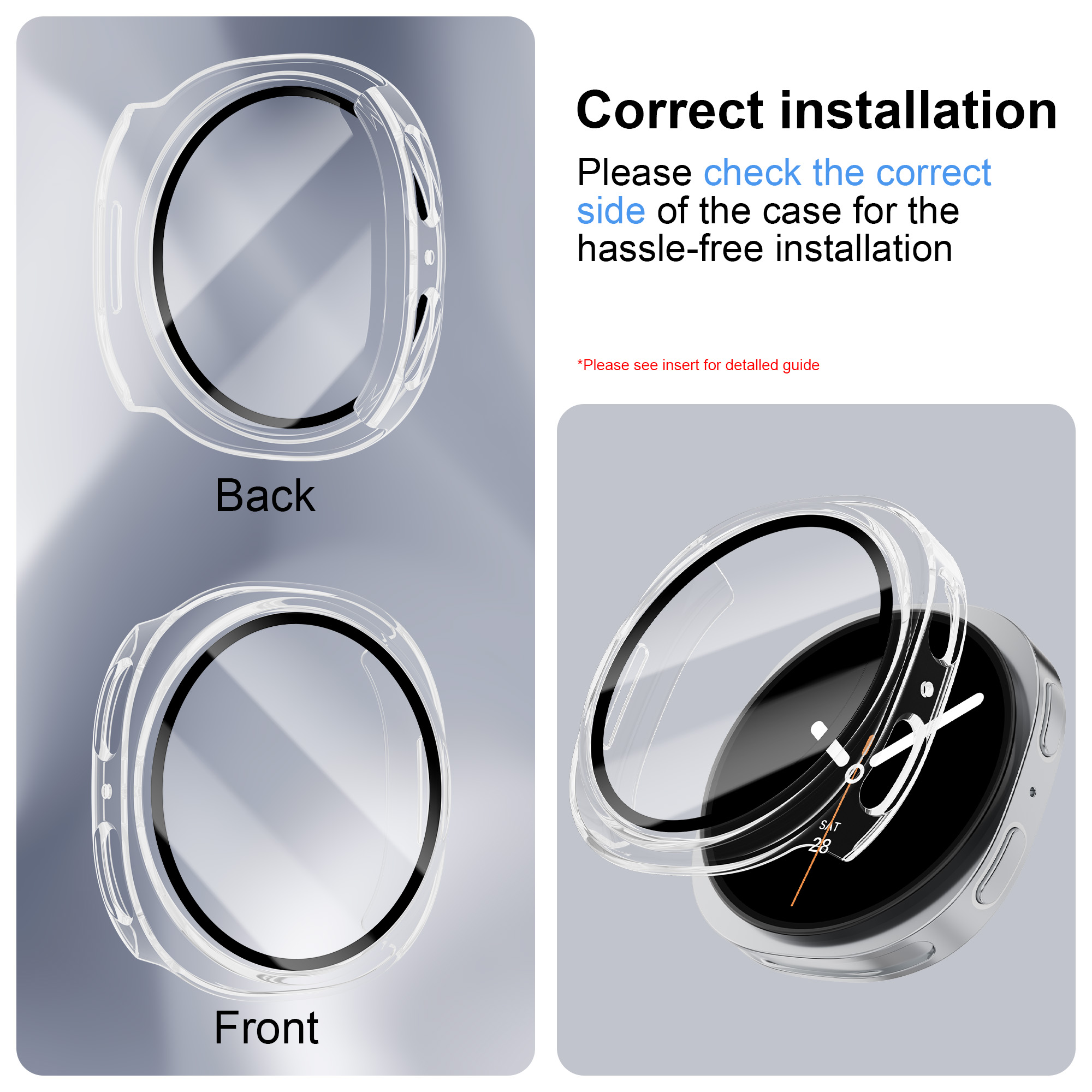 Tempered Glass+PC Case For Sam - đánh giá và giá Samsung Smartwatch Accessories