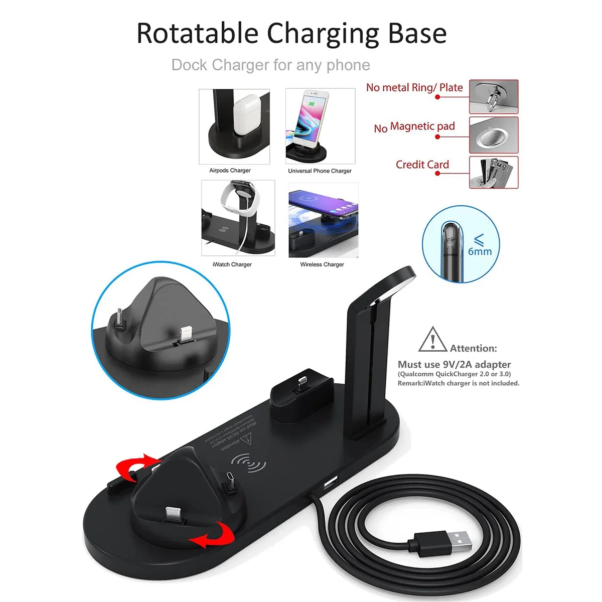 7 In 1 Wireless Charger Stand  - đánh giá và giá Smartwatch X12